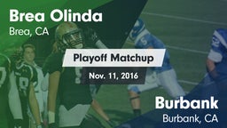 Matchup: Brea Olinda High vs. Burbank  2016