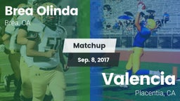 Matchup: Brea Olinda High vs. Valencia  2017