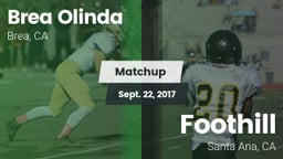 Matchup: Brea Olinda High vs. Foothill  2017