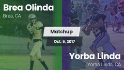 Matchup: Brea Olinda High vs. Yorba Linda  2017