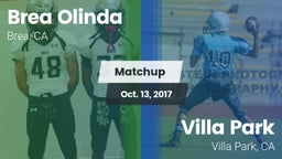 Matchup: Brea Olinda High vs. Villa Park  2017