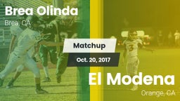 Matchup: Brea Olinda High vs. El Modena  2017