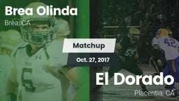 Matchup: Brea Olinda High vs. El Dorado  2017