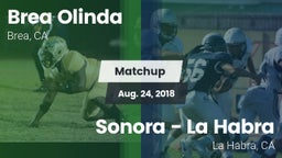 Matchup: Brea Olinda High vs. Sonora  - La Habra 2018