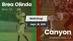 Matchup: Brea Olinda High vs. Canyon  2018