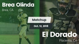 Matchup: Brea Olinda High vs. El Dorado  2018