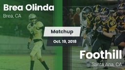 Matchup: Brea Olinda High vs. Foothill  2018