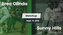 Matchup: Brea Olinda High vs. Sunny Hills  2019