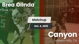 Matchup: Brea Olinda High vs. Canyon  2019