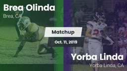Matchup: Brea Olinda High vs. Yorba Linda  2019