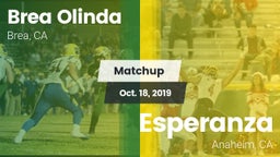 Matchup: Brea Olinda High vs. Esperanza  2019