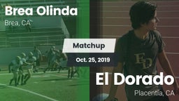 Matchup: Brea Olinda High vs. El Dorado  2019