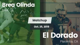 Matchup: Brea Olinda High vs. El Dorado  2019