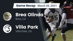 Recap: Brea Olinda  vs. Villa Park  2021