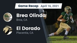 Recap: Brea Olinda  vs. El Dorado  2021