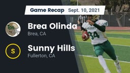 Recap: Brea Olinda  vs. Sunny Hills  2021