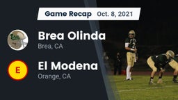Recap: Brea Olinda  vs. El Modena  2021
