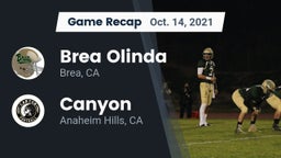 Recap: Brea Olinda  vs. Canyon  2021