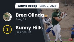 Recap: Brea Olinda  vs. Sunny Hills  2022