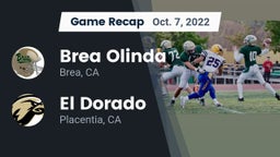 Recap: Brea Olinda  vs. El Dorado  2022