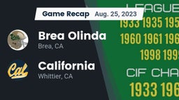 Recap: Brea Olinda  vs. California  2023