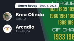Recap: Brea Olinda  vs. Arcadia  2023