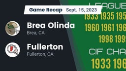 Recap: Brea Olinda  vs. Fullerton  2023