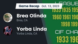 Recap: Brea Olinda  vs. Yorba Linda  2023