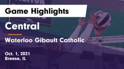 Central  vs Waterloo Gibault Catholic  Game Highlights - Oct. 1, 2021