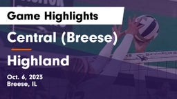 Central  (Breese) vs Highland  Game Highlights - Oct. 6, 2023