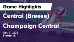 Central  (Breese) vs Champaign Central  Game Highlights - Oct. 7, 2023