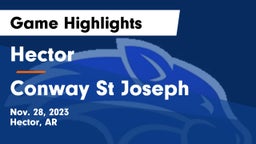 Hector  vs Conway St Joseph Game Highlights - Nov. 28, 2023
