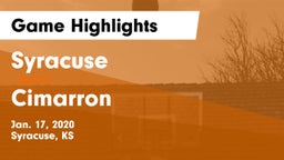 Syracuse  vs Cimarron  Game Highlights - Jan. 17, 2020