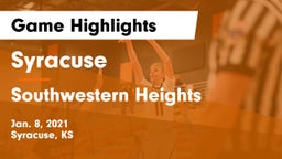Syracuse  vs Southwestern Heights  Game Highlights - Jan. 8, 2021