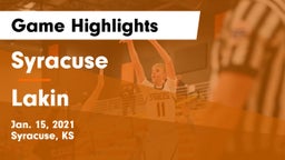 Syracuse  vs Lakin  Game Highlights - Jan. 15, 2021