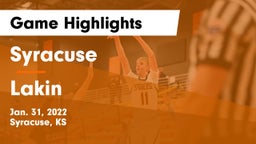 Syracuse  vs Lakin  Game Highlights - Jan. 31, 2022