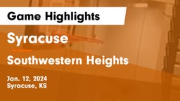 Syracuse  vs Southwestern Heights  Game Highlights - Jan. 12, 2024