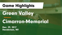 Green Valley  vs Cimarron-Memorial Game Highlights - Dec. 29, 2017