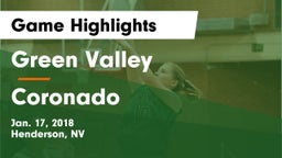 Green Valley  vs Coronado Game Highlights - Jan. 17, 2018