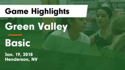 Green Valley  vs Basic  Game Highlights - Jan. 19, 2018