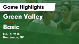 Green Valley  vs Basic  Game Highlights - Feb. 5, 2018