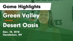 Green Valley  vs Desert Oasis  Game Highlights - Dec. 10, 2018