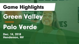 Green Valley  vs Palo Verde Game Highlights - Dec. 14, 2018