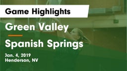 Green Valley  vs Spanish Springs  Game Highlights - Jan. 4, 2019