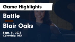 Battle  vs Blair Oaks  Game Highlights - Sept. 11, 2023