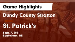 Dundy County Stratton  vs St. Patrick's  Game Highlights - Sept. 7, 2021
