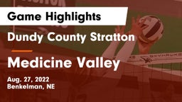 Dundy County Stratton  vs Medicine Valley  Game Highlights - Aug. 27, 2022