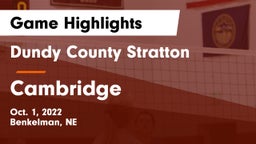 Dundy County Stratton  vs Cambridge  Game Highlights - Oct. 1, 2022