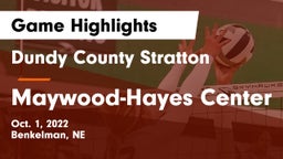 Dundy County Stratton  vs Maywood-Hayes Center Game Highlights - Oct. 1, 2022
