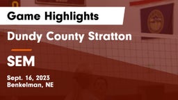 Dundy County Stratton  vs SEM Game Highlights - Sept. 16, 2023